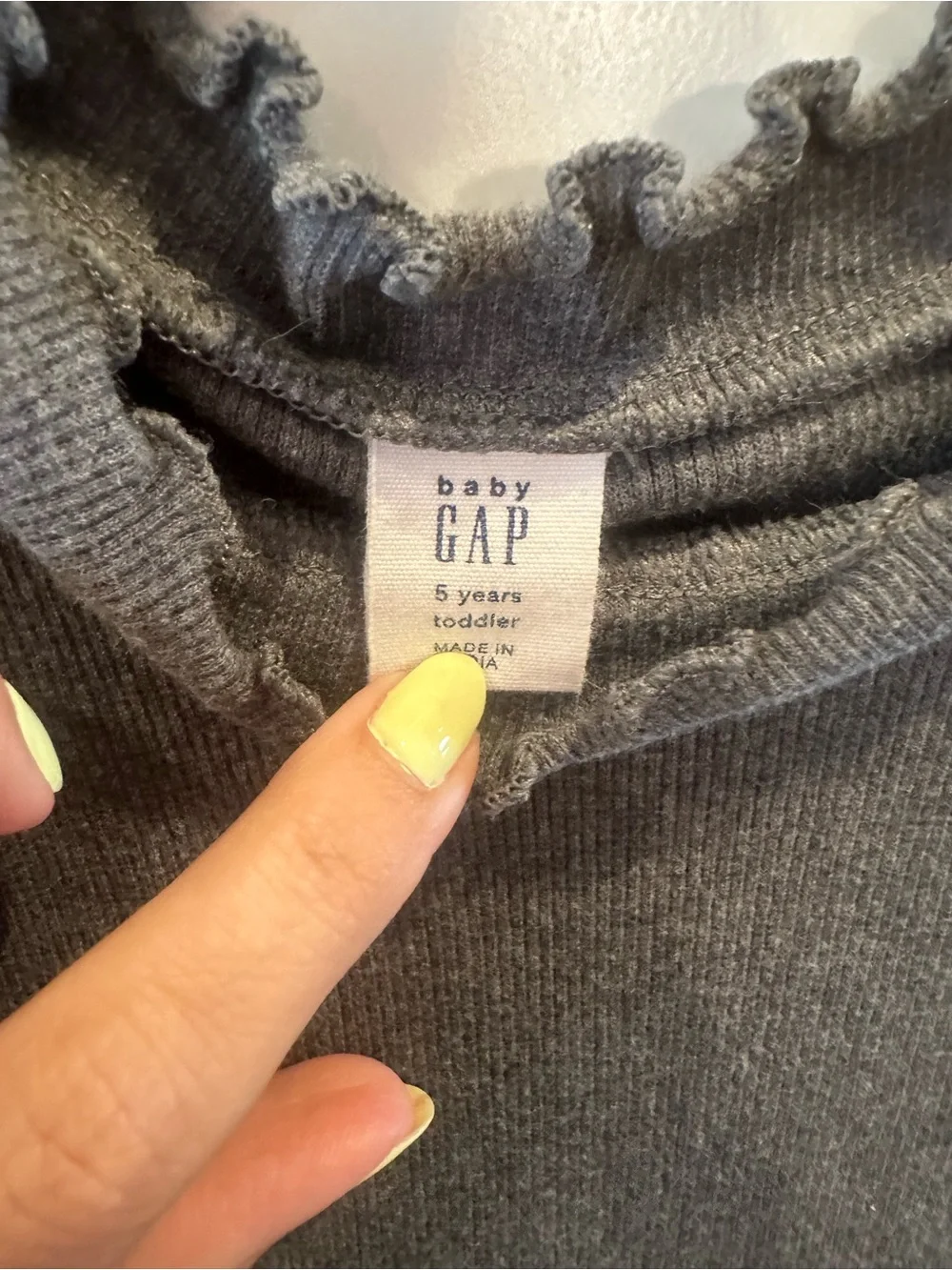GAP Girls' Gray Star-Print Long Sleeve Dress with tulle skirt